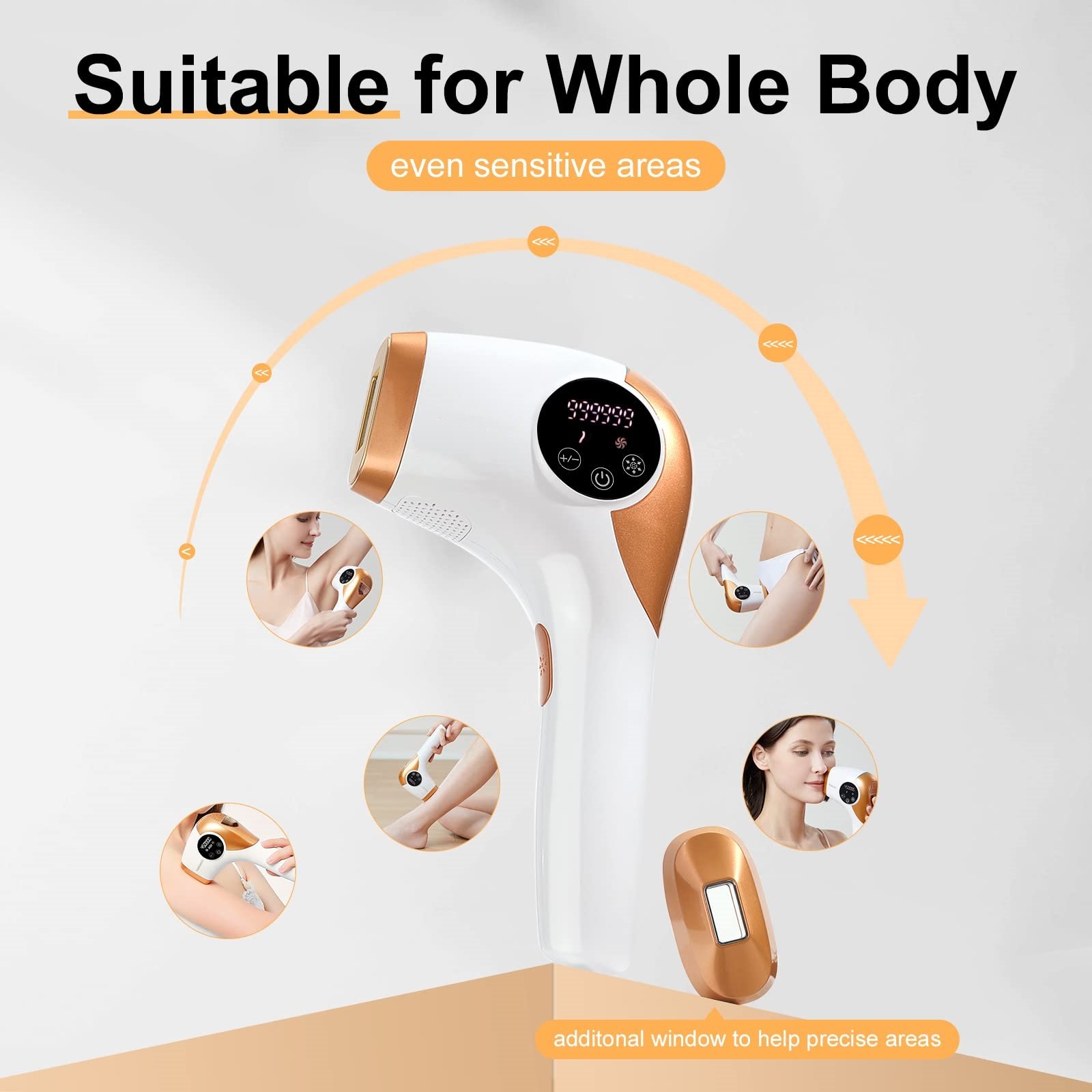 英國BoSidin 脫毛儀 台灣熱銷榜NO1 D-1153 金色 無限發數 脫毛機