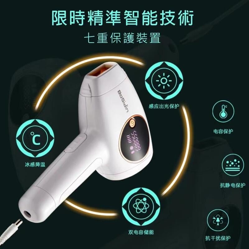 英國BoSidin 脫毛儀 台灣熱銷榜NO1 D-1129 白色 55萬發